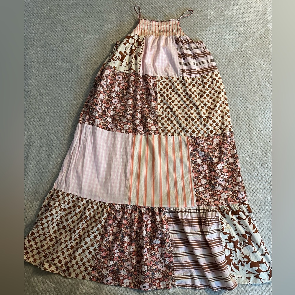 Maxi Patchwork Floral Spaghetti Strap Cottage-cor… - image 3